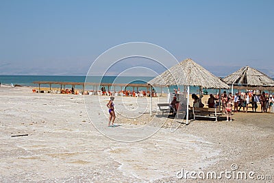 Dead Sea Swimming in Israel Editorial Stock Photo